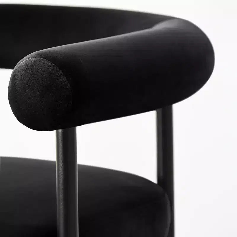 Set of 3 Luxury Velvet Counter Stools with Arms, 24 Wide Seat Modern Bar Chairs for Large Kitchen Island