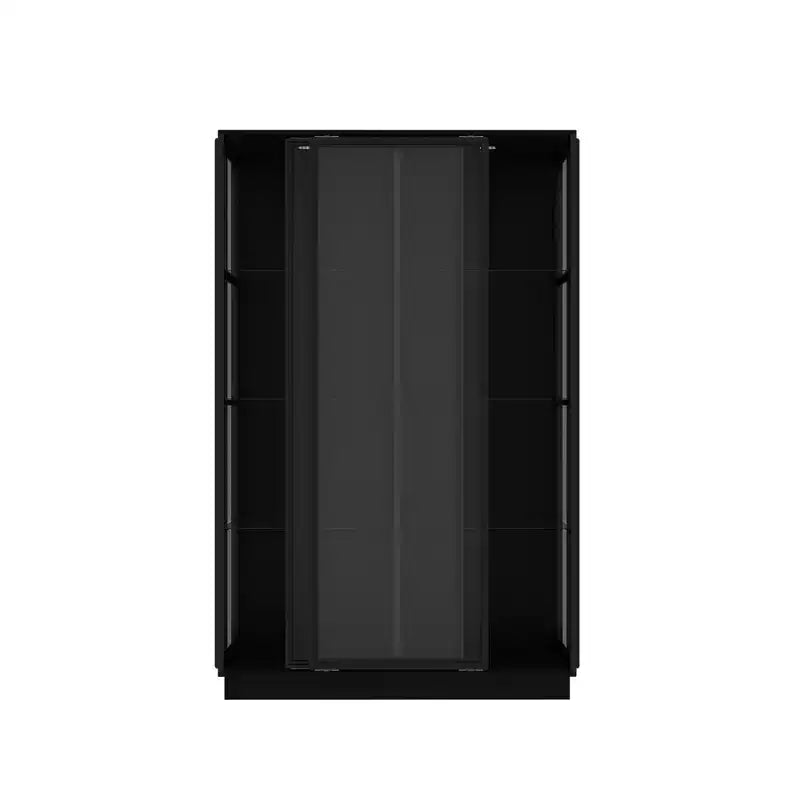 Oversize Glass Display Cabinet: 74.8H,Built-In Spotlights + Sliding Glass DoorsSpacious Organizer for Collectibles,Models,Action Figuresr