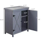 Credenza contenitore da esterno, capanno per attrezzi da esterno con piano superiore zincato e due ripiani per attrezzi da giardino o accessori per piscina, grigio