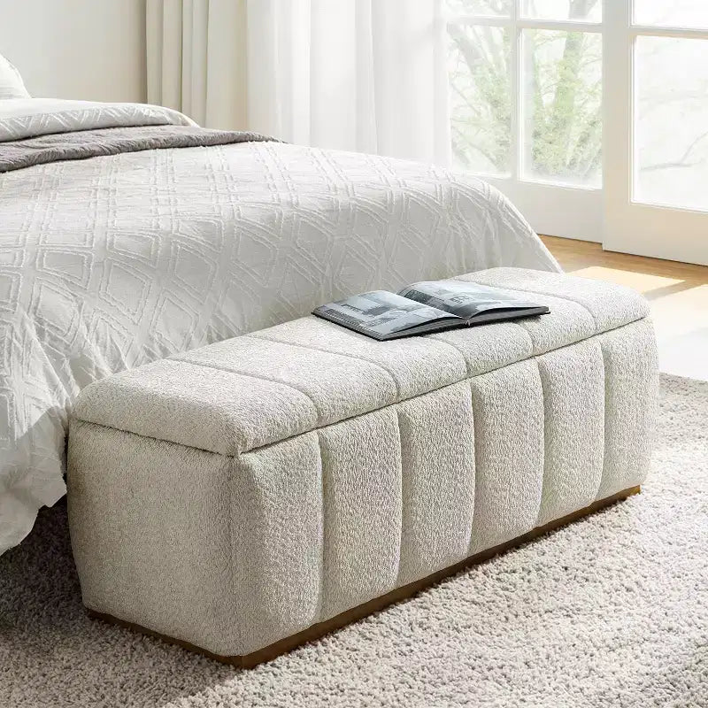 Mid-Century Modern bench|-BEIGE