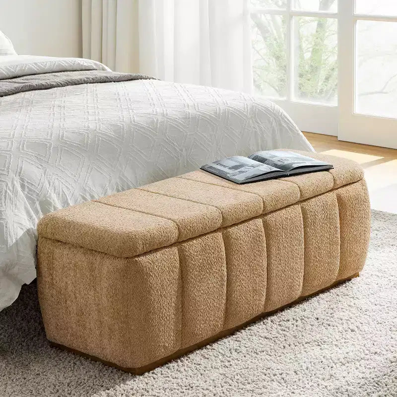 Mid-Century Modern bench|-BEIGE