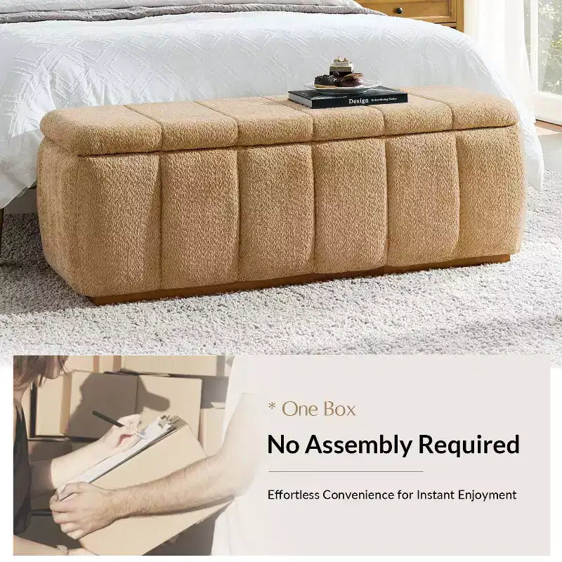 Mid-Century Modern bench|-BEIGE