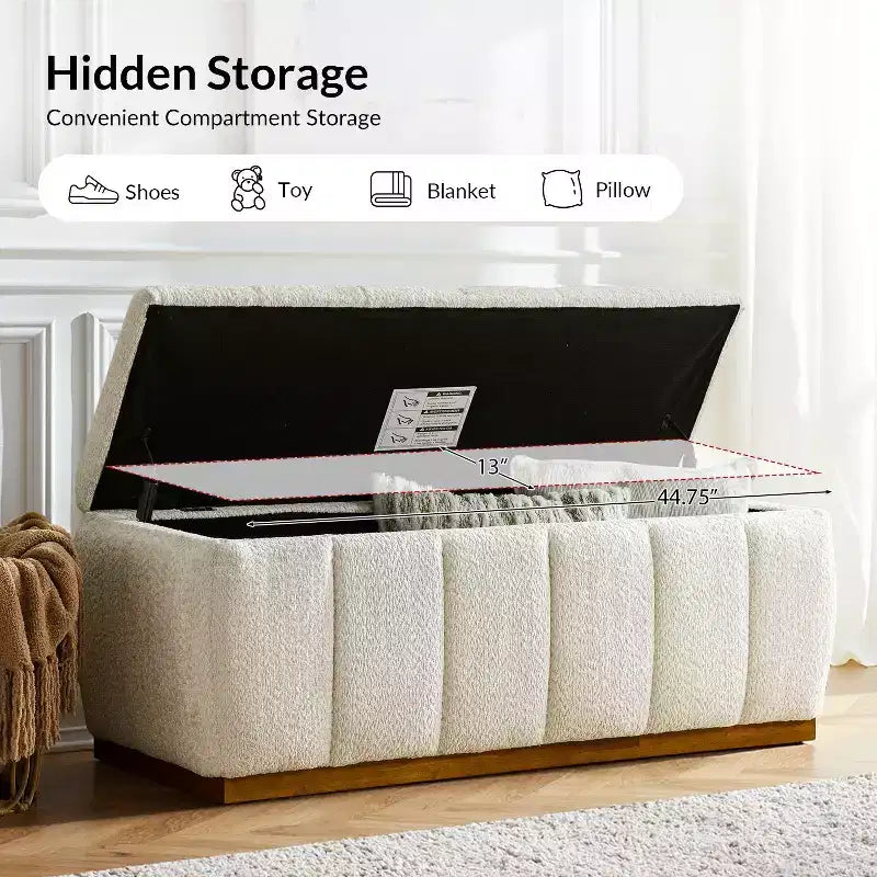 Mid-Century Modern bench|-BEIGE