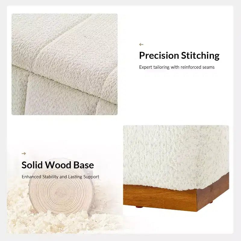 Mid-Century Modern bench|-BEIGE