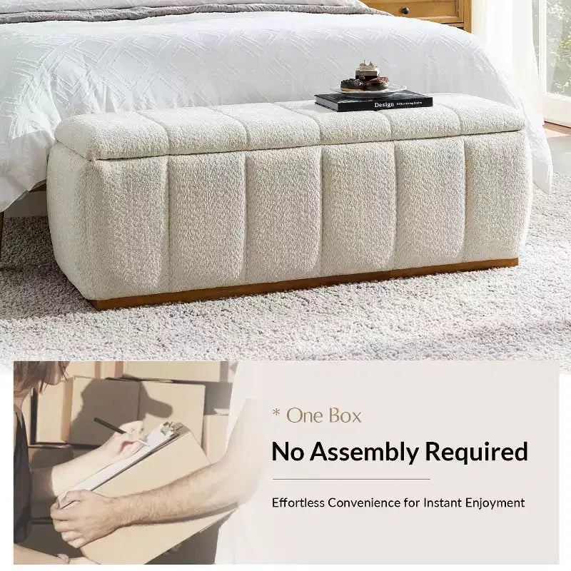 Mid-Century Modern bench|-BEIGE