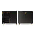 Wijnkast, wijnbar-kast met geribbelde deuren, modern klein buffetdressoir met wijnrek en glashouders