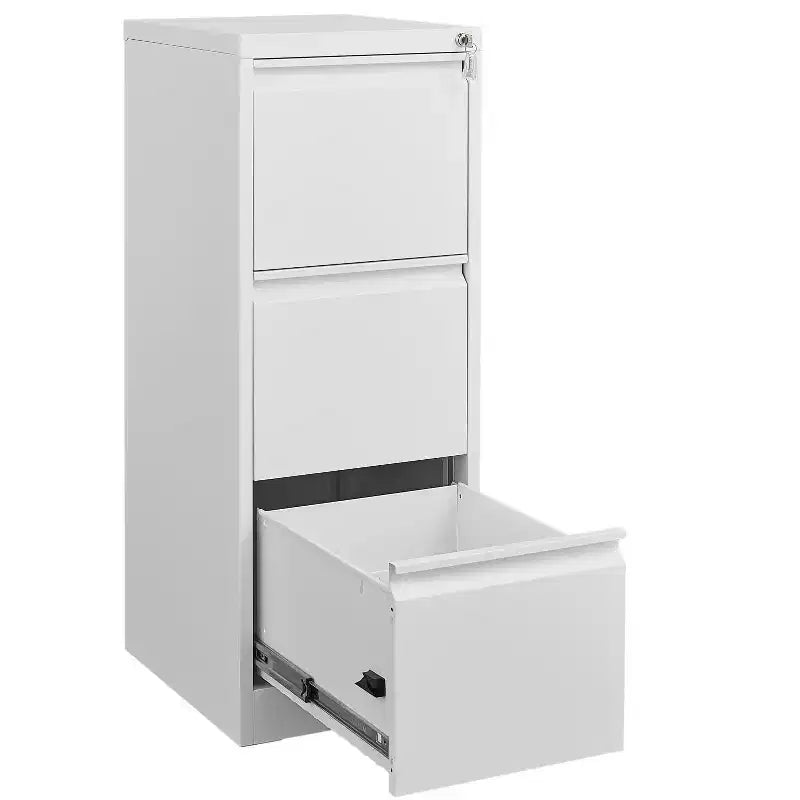 3/4 Drawer File Cabinet with Lock, Vertical File Cabinets for Home Office, Metal Filing Cabinets, Heavy Duty Steel Lockable Filing Storage Cabinet