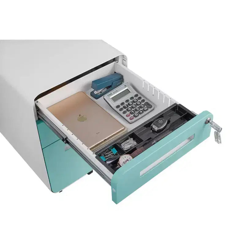 3/4 Drawer File Cabinet with Lock, Vertical File Cabinets for Home Office, Metal Filing Cabinets, Heavy Duty Steel Lockable Filing Storage Cabinet