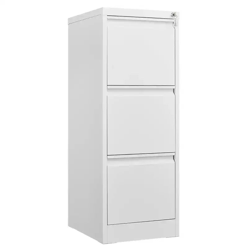 3/4 Drawer File Cabinet with Lock, Vertical File Cabinets for Home Office, Metal Filing Cabinets, Heavy Duty Steel Lockable Filing Storage Cabinet