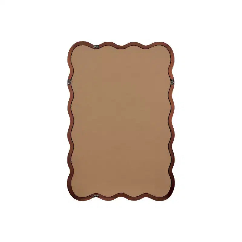 Specchio Decorativo Rettangolare da Parete 20 x 30 con Cornice in Legno Massello, Specchio d'Accento per Bagno o Ingresso