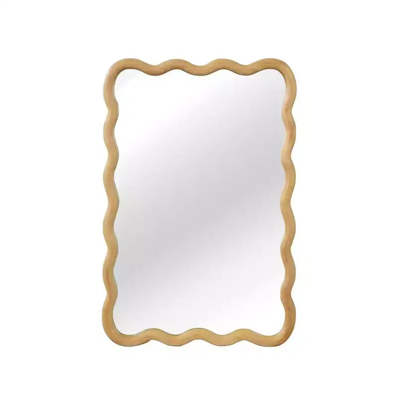 Specchio Decorativo Rettangolare da Parete 20 x 30 con Cornice in Legno Massello, Specchio d'Accento per Bagno o Ingresso