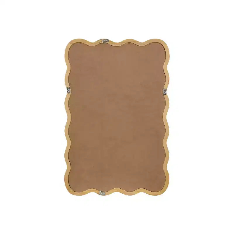 Specchio Decorativo Rettangolare da Parete 20 x 30 con Cornice in Legno Massello, Specchio d'Accento per Bagno o Ingresso