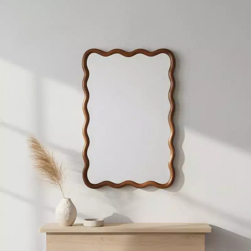 20 x 30 Rectangular Decorative Wall Mirror with Solid Wood Frame, Accent Vanity Mirror for Bathroom or Entryway
