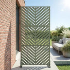 Freistehende Sichtschutzzaunpaneele aus Metall für den Außenbereich, Garten, Terrasse, Veranda und Hof, 59H x 30W/60W, 72H x 35W/47W/70W/94W