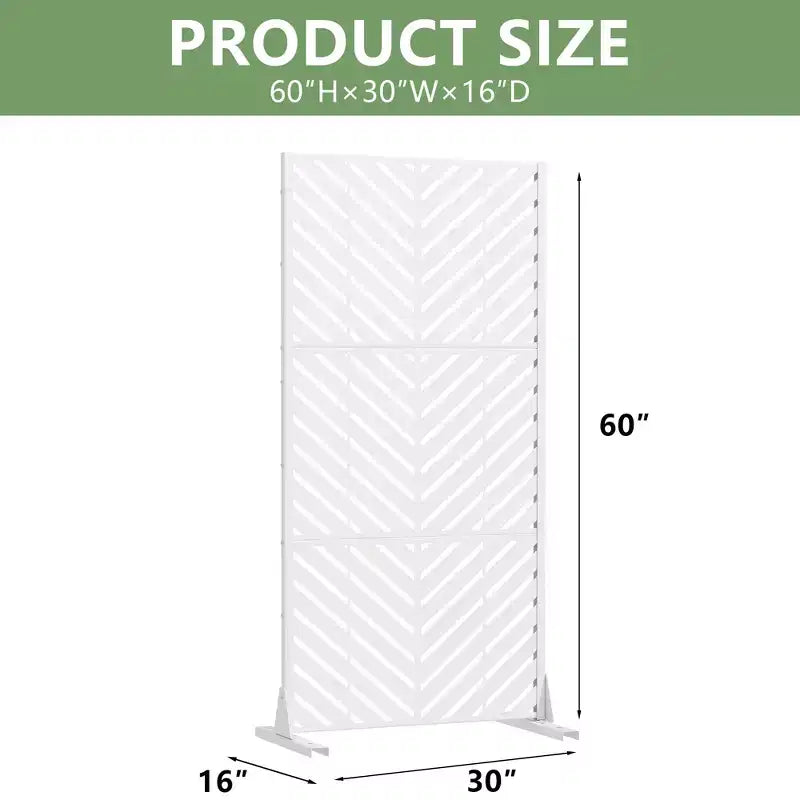 Outdoor Metal Privacy Screen Freestanding Fence Panels for Garden Patio Deck Yard 59H x 30W/60W, 72H x 35W/47W/70W/94W