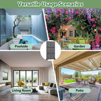 Freistehende Sichtschutzzaunpaneele aus Metall für den Außenbereich, Garten, Terrasse, Veranda und Hof, 59H x 30W/60W, 72H x 35W/47W/70W/94W