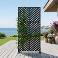 Dovelina Outdoor Metal Privacy Screen Freestanding Fence Panels for Garden Patio Deck Yard 59H x 30W/60W, 72H x 35W/47W/70W/94W
