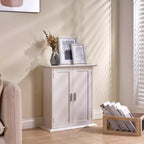 Mobiletto moderno da parete per il bagno con ripiani regolabili, mobiletto da pavimento indipendente per bagno, ingresso e piccoli spazi, bianco