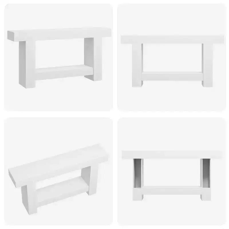 63 Farmhouse Console Table with 2-Tier Storage, Long Entryway & Sofa Table for Living Room and Hallway
