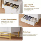 Cassettiera moderna a 5 cassetti con gambe in metallo, capiente organizer con cassetti per camera da letto, soggiorno e ingresso