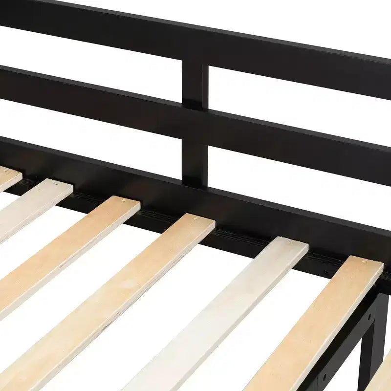 Struttura Letto a Soppalco in Legno Massello con Scrivania, Mensole, Presa di Corrente e Porte USB/Type-C