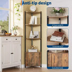 Étagère d’angle, luminosité réglable, présentoir moderne à structure métallique et étagères en bois, organisateur gain de place pour le salon, la chambre ou la cuisine