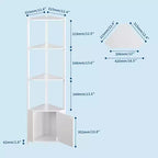 Étagère d’angle, luminosité réglable, présentoir moderne à structure métallique et étagères en bois, organisateur gain de place pour le salon, la chambre ou la cuisine