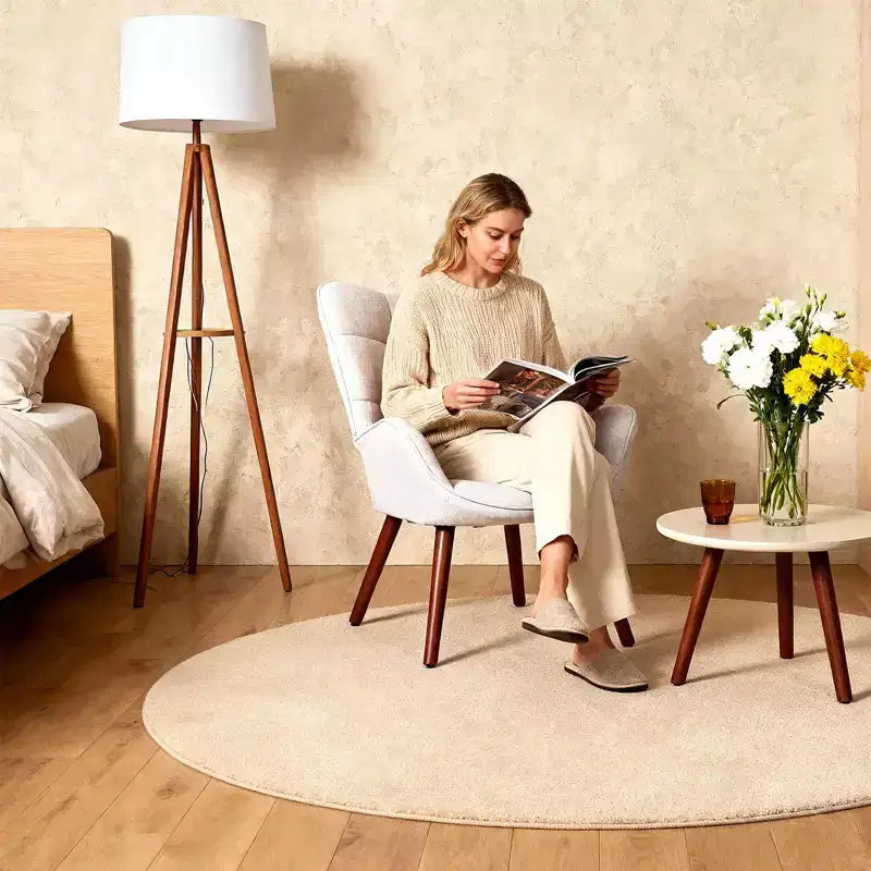 Mid Century Modern Upholstered Dining Chairs, with Back Support and Metal Legs, for Living Room, Bedroom