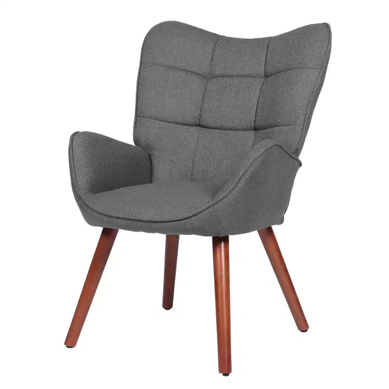 Mid Century Modern Upholstered Dining Chairs, with Back Support and Metal Legs, for Living Room, Bedroom