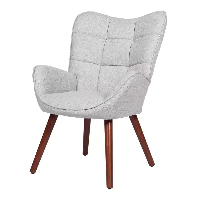 Mid Century Modern Upholstered Dining Chairs, with Back Support and Metal Legs, for Living Room, Bedroom