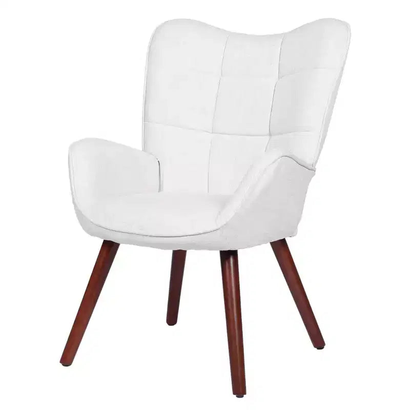 Mid Century Modern Upholstered Dining Chairs, with Back Support and Metal Legs, for Living Room, Bedroom