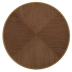 Tavolo da pranzo con finitura naturale e base in metallo dorato - Naturale/Oro