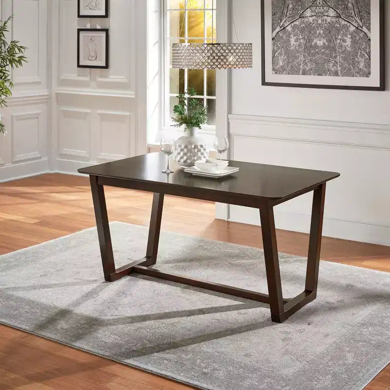 Walnut Finish Dining Table - Walnut
