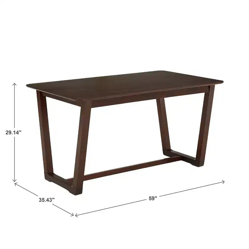 Walnut Finish Dining Table - Walnut