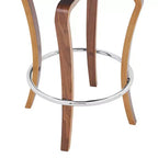 Drehbarer Barhocker aus Kunstleder und Holz