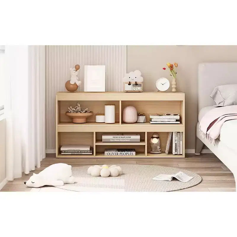 Toy Storage Organizer for Kids Room with Drawer, Wooden 6-Cube Bookcase & Toy Shelf, Cube Storage Organizer for Playhouse, Classroom & Nursery