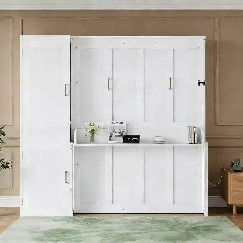 Luxystar Queen Murphy Bed with Wardrobe and Desk