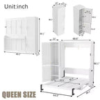 Letto a scomparsa Queen con armadio e scrivania