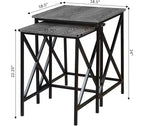 Tavolino rettangolare con piano in metallo, 1 pezzo