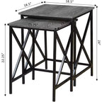 Tavolino rettangolare con piano in metallo, 1 pezzo