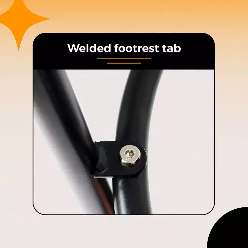 18" Felix Collection Steel Stool with Backrest Black
