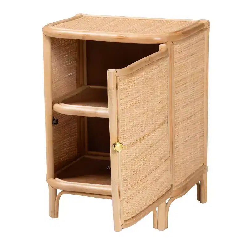 bali & pari Kiara Natural Rattan Nightstand Natural