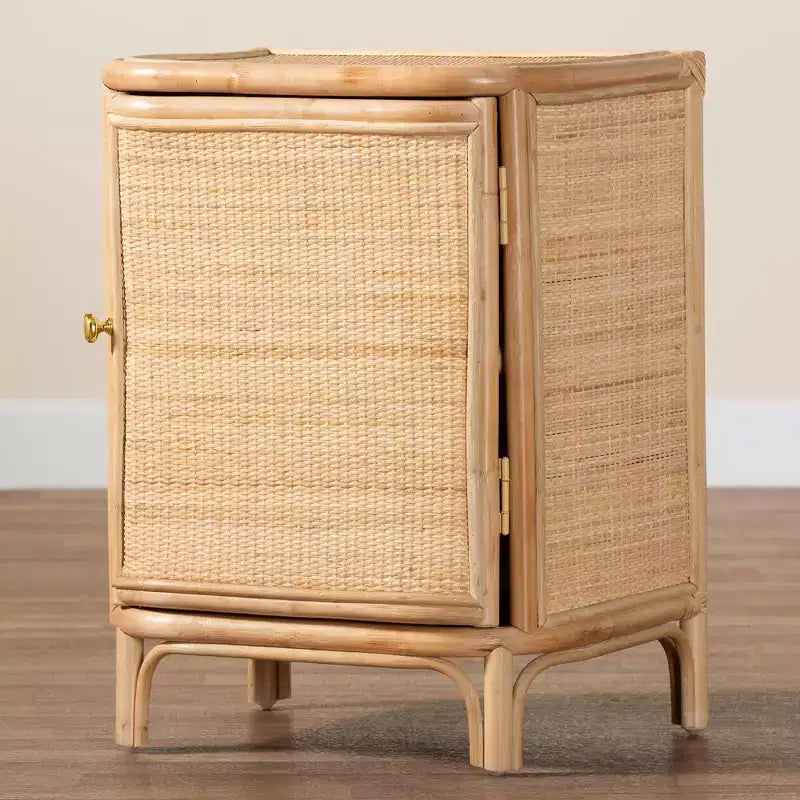 bali & pari Kiara Natural Rattan Nightstand Natural