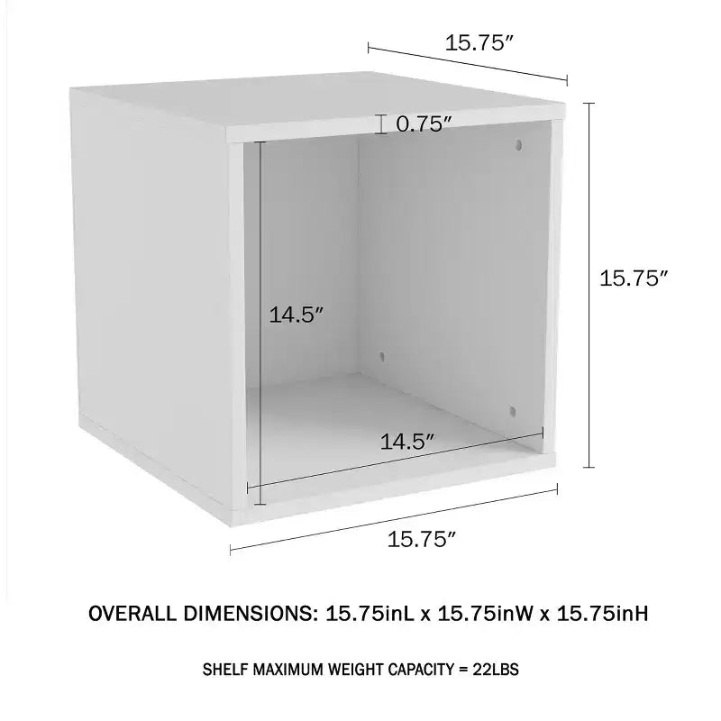 Contemporary Stackable Modular Cube End Table