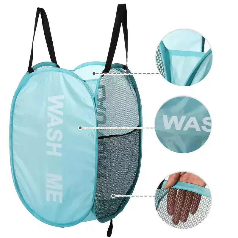 Folding Mesh Laundry Basket 19.81 Gallon 1 Pc