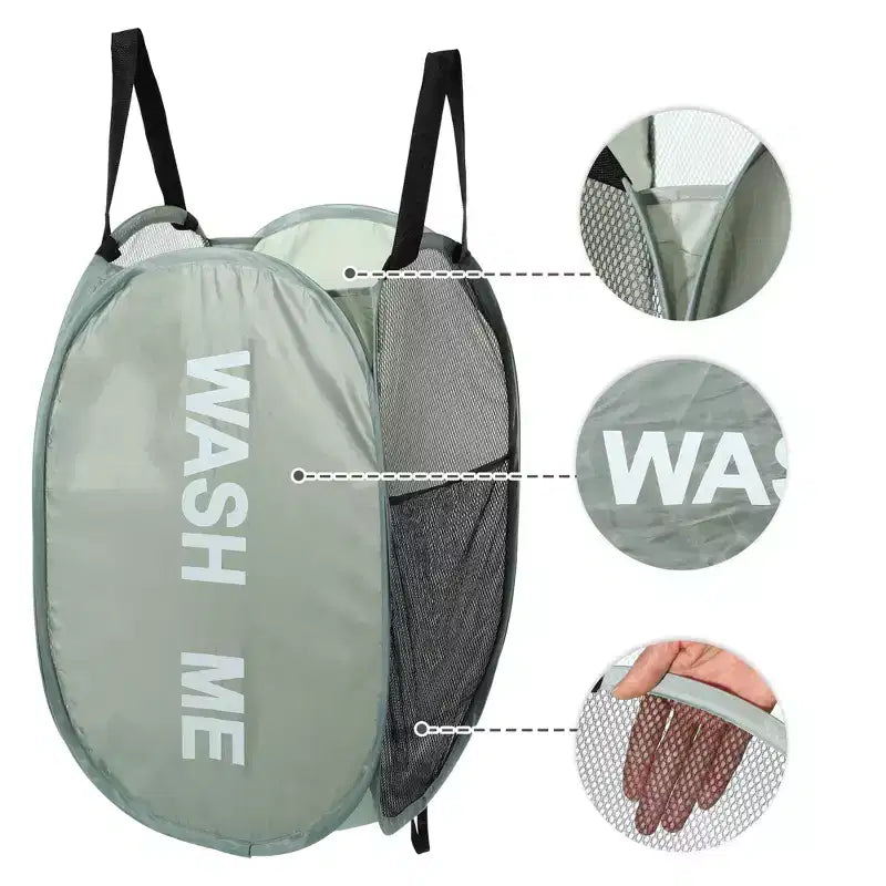 Folding Mesh Laundry Basket 19.81 Gallon 1 Pc