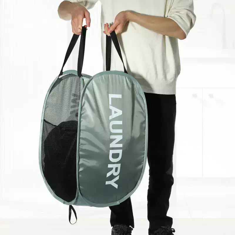 Folding Mesh Laundry Basket 19.81 Gallon 1 Pc