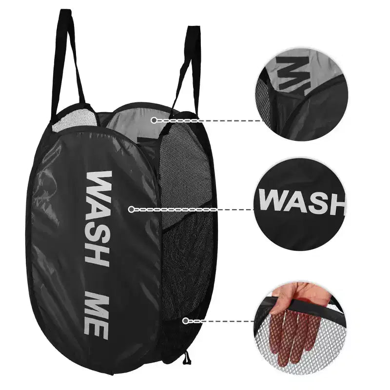 Folding Mesh Laundry Basket 19.81 Gallon 1 Pc
