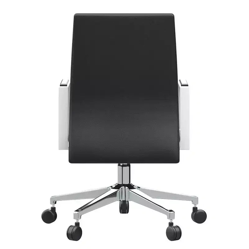 Modern Leather Office Chair - Swivel & Tilt Ergonomic Desk Chair with Iron Frame - Home Office