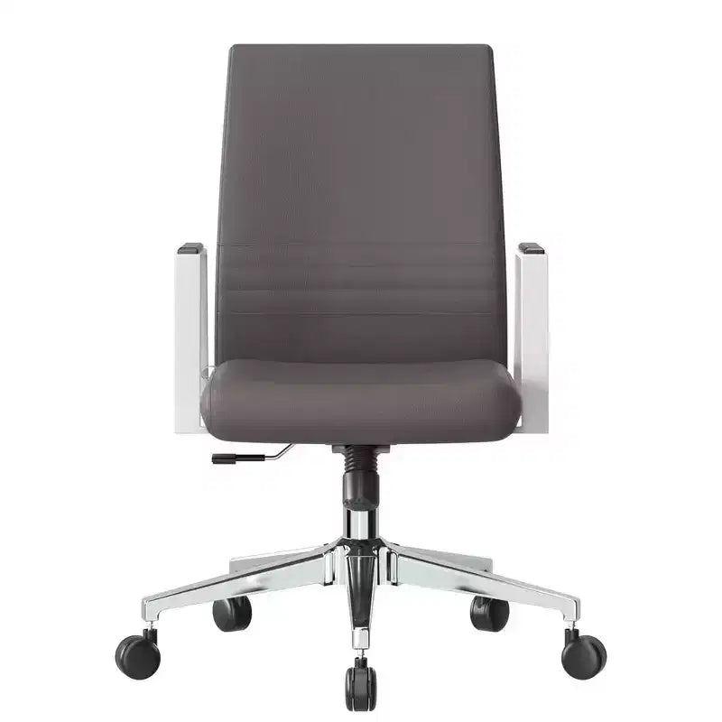 Modern Leather Office Chair - Swivel & Tilt Ergonomic Desk Chair with Iron Frame - Home Office
